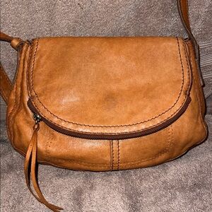 Lucky Brand Italian Leather Saddle Bag